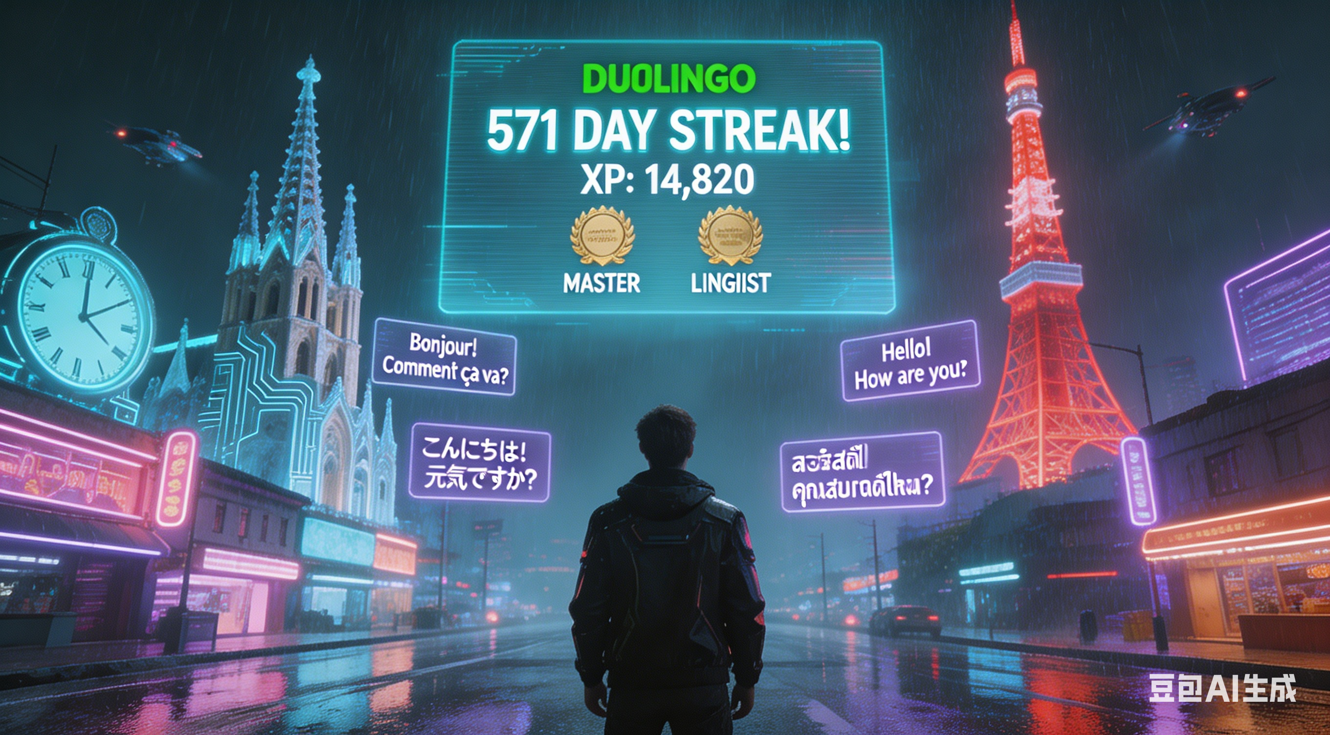 多邻国571天连续打卡